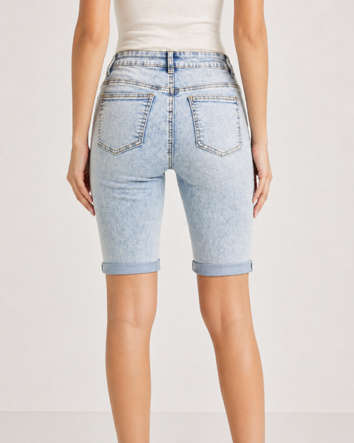 Bermuda de mezclilla para mujer