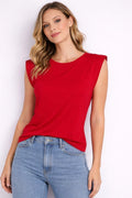 Blusa sin mangas con hombreras
