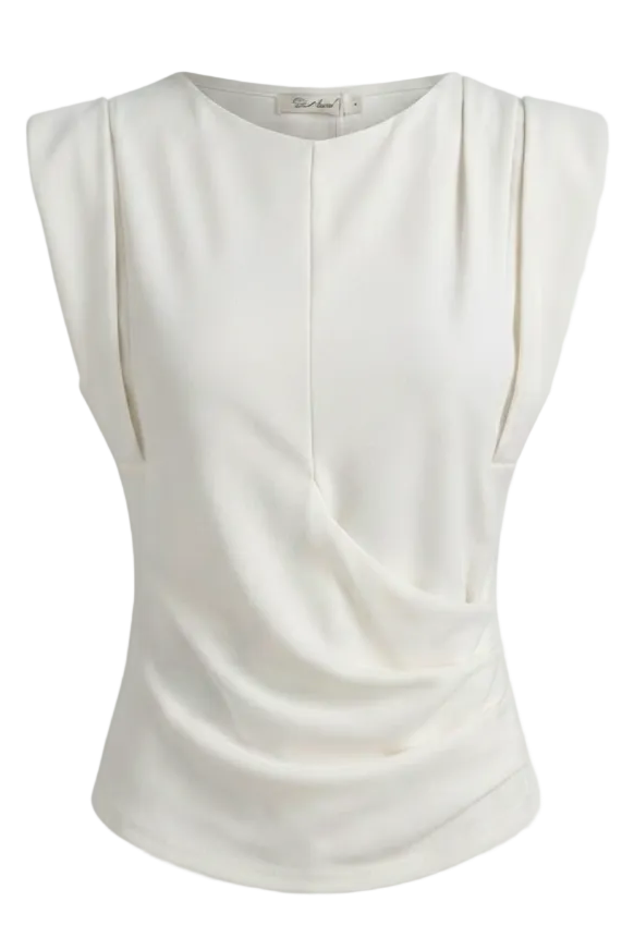 Blusa Drapeada sin Mangas