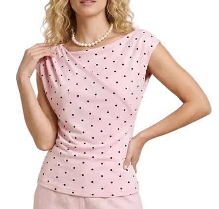 Blusa Asimétrica de Lunares
