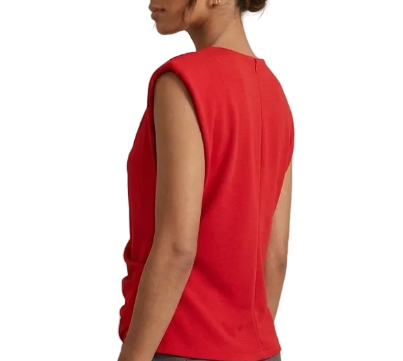 Blusa Drapeada sin Mangas