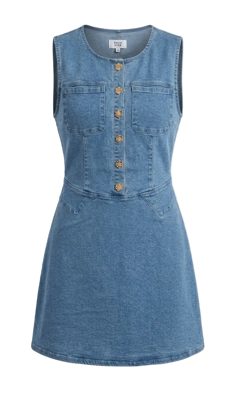 Vestido Mezclilla con Botones